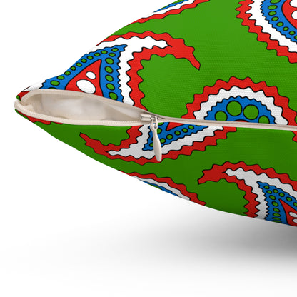 Equatorial Guinea Retro Paisley Cushion Pillow