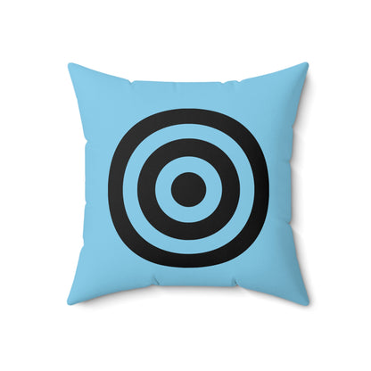 Sky Blue, Black Retro Target Cushion Pillow