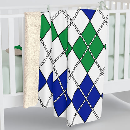 Lesotho Retro Argyle Blanket Throw