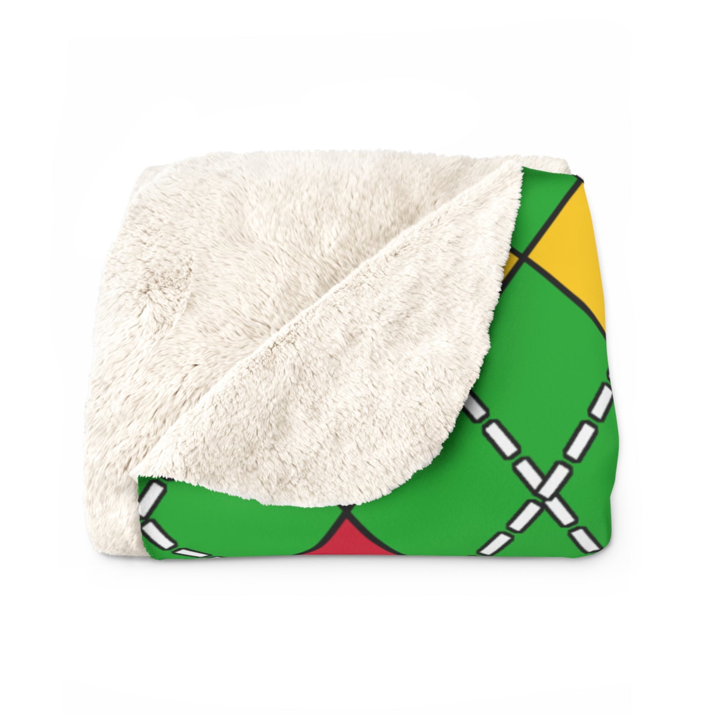Sao Tome And Principe Retro Argyle Blanket Throw