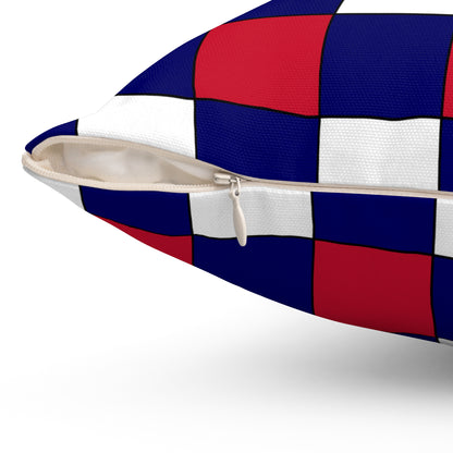 South Georgia And The South Sandwich Islands Retro Check Cushion Pillow