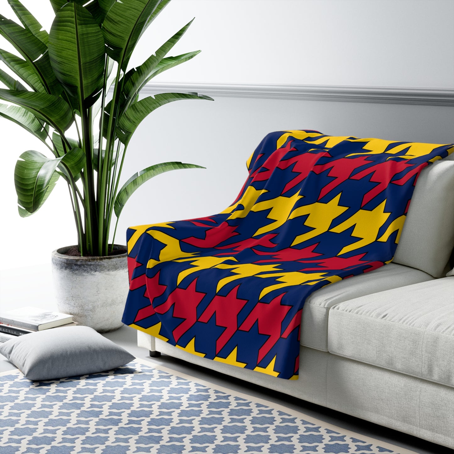 Chad Retro Houndstooth Blanket Throw