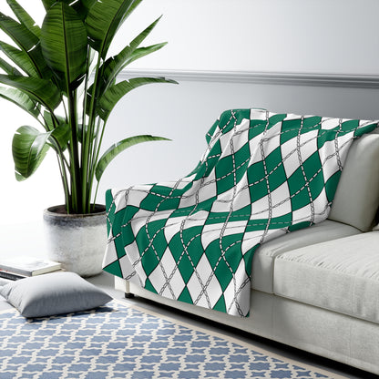 Macao Retro Argyle Blanket Throw