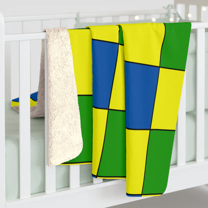 Saint Vincent And The Grenadines Retro Check Blanket Throw