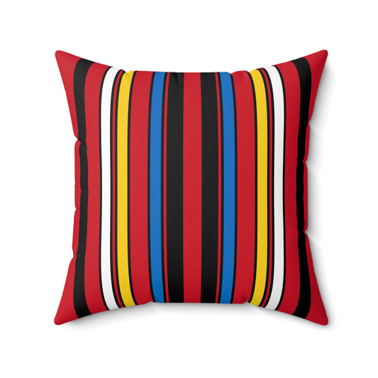 Antigua And Barbuda Retro Stripes Cushion Pillow