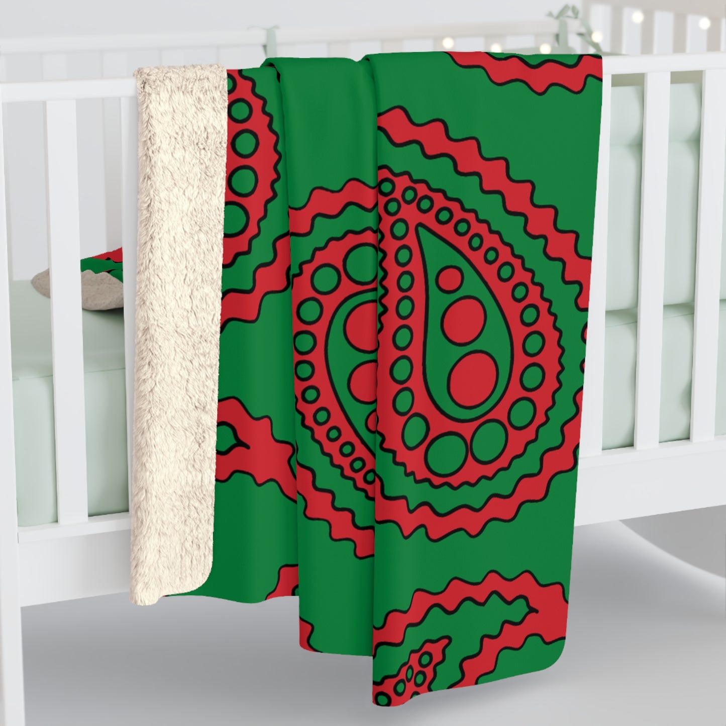 Turkmenistan Retro Paisley Blanket Throw