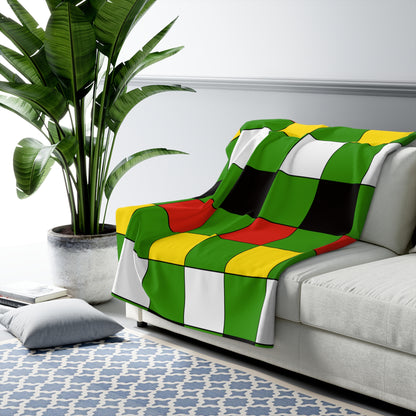 Guyana Retro Check Blanket Throw