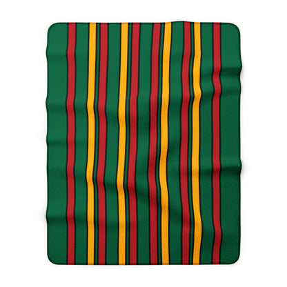 Lithuania Retro Stripes Blanket Throw