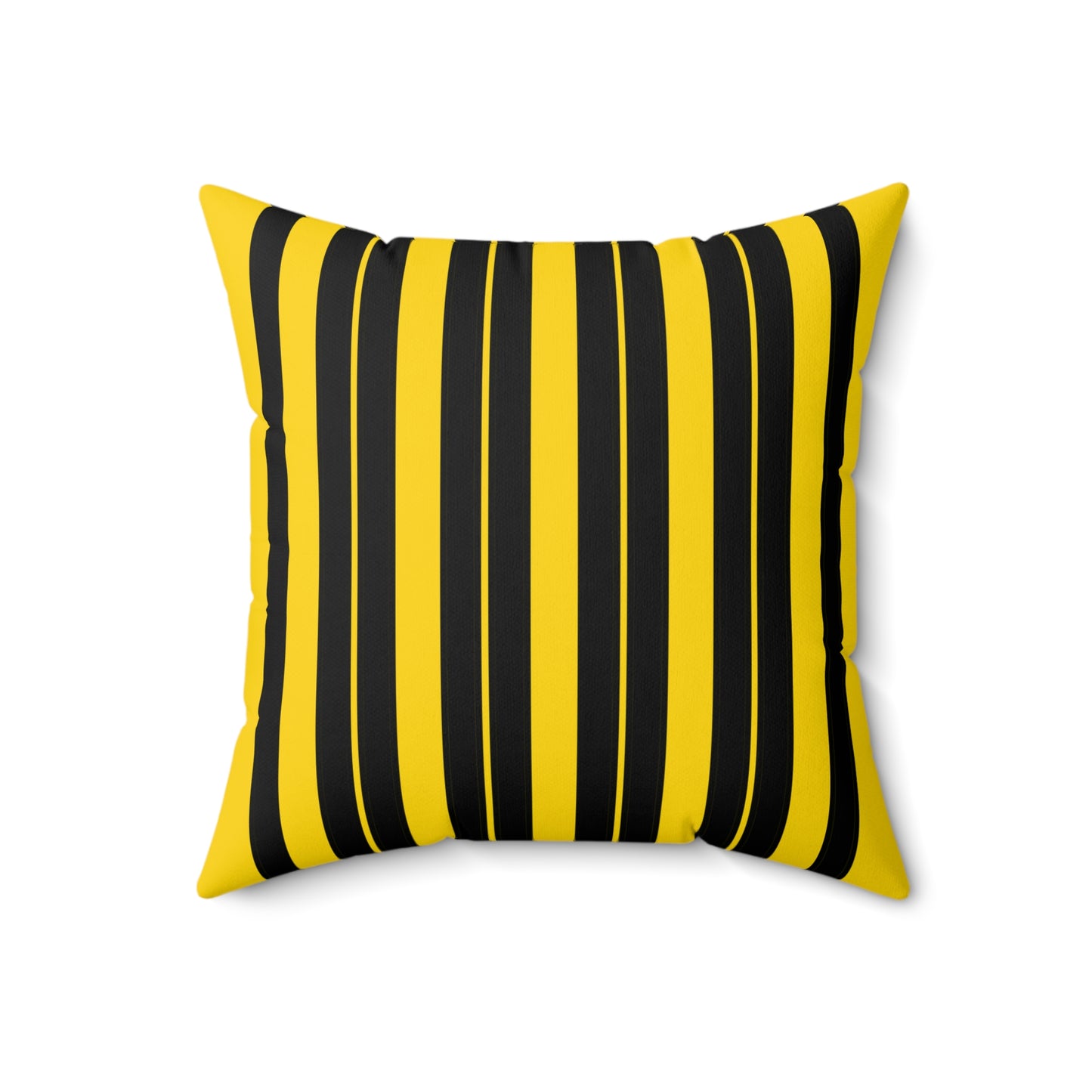 Gold, Black Retro Stripes Cushion Pillow