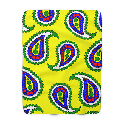 Central African Republic Retro Paisley Blanket Throw