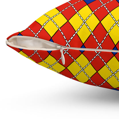 Romania Retro Argyle Cushion Pillow