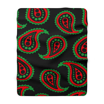 Libya Retro Paisley Blanket Throw