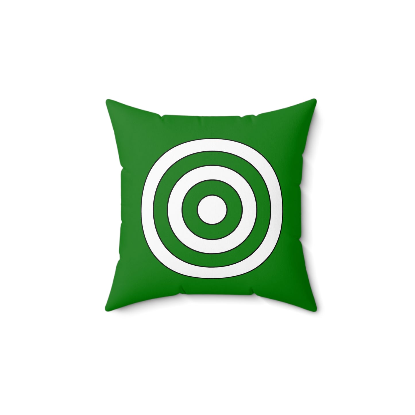 Green, White Retro Target Cushion Pillow