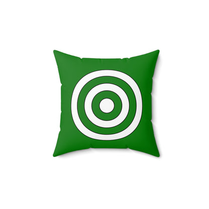 Green, White Retro Target Cushion Pillow