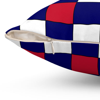 South Georgia And The South Sandwich Islands Retro Check Cushion Pillow
