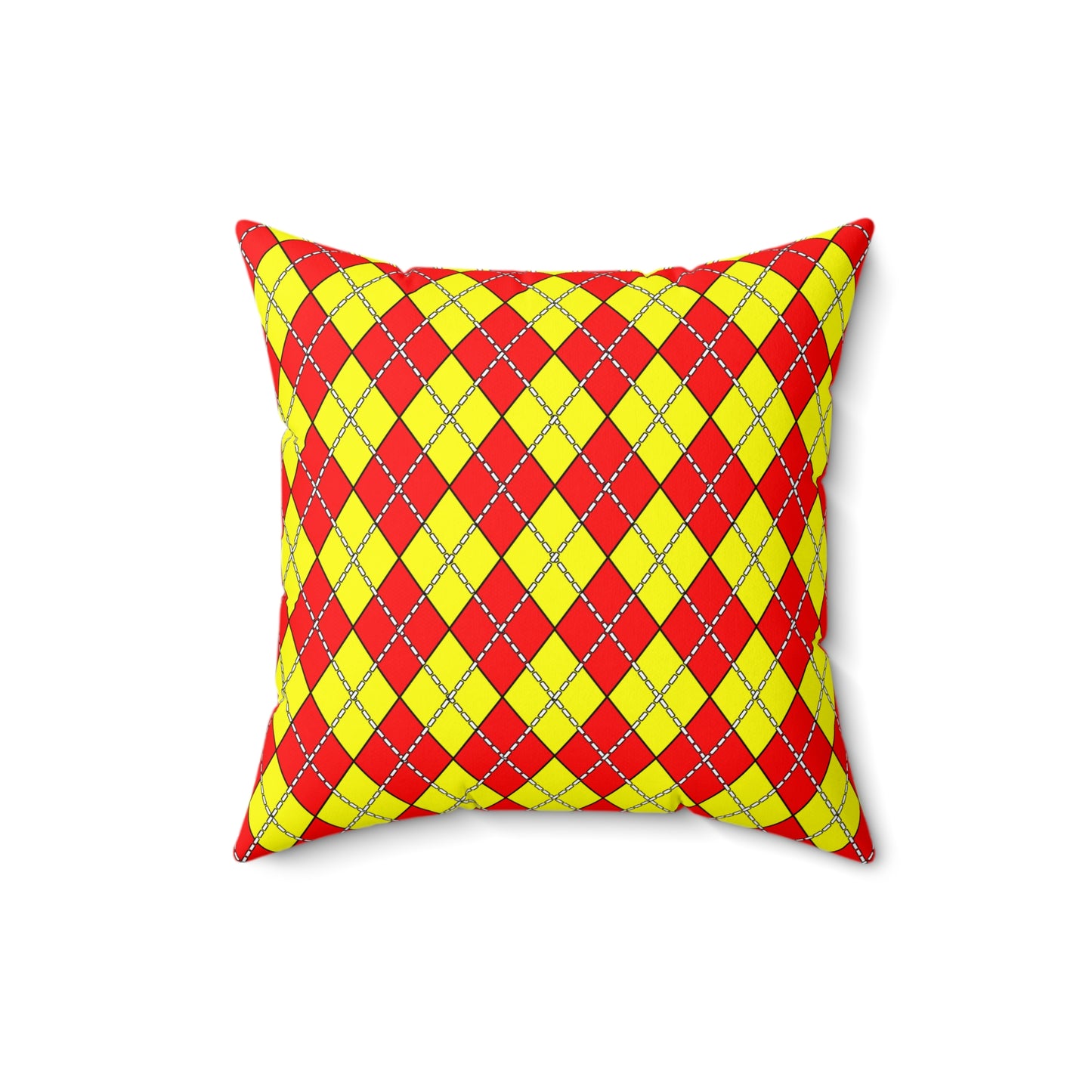 Kyrgyzstan Retro Argyle Cushion Pillow