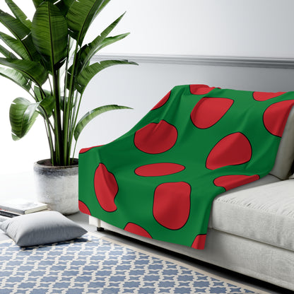 Turkmenistan Retro Polka Dots Blanket Throw