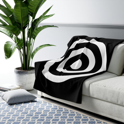 Black, White Retro Target Blanket Throw