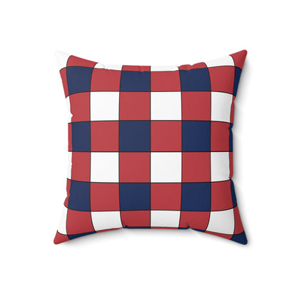 United States of America (USA) Retro Check Cushion Pillow