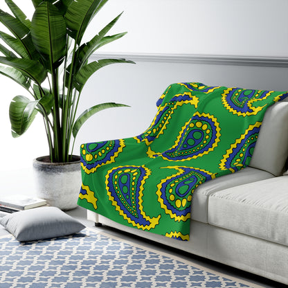 Brazil Retro Paisley Blanket Throw
