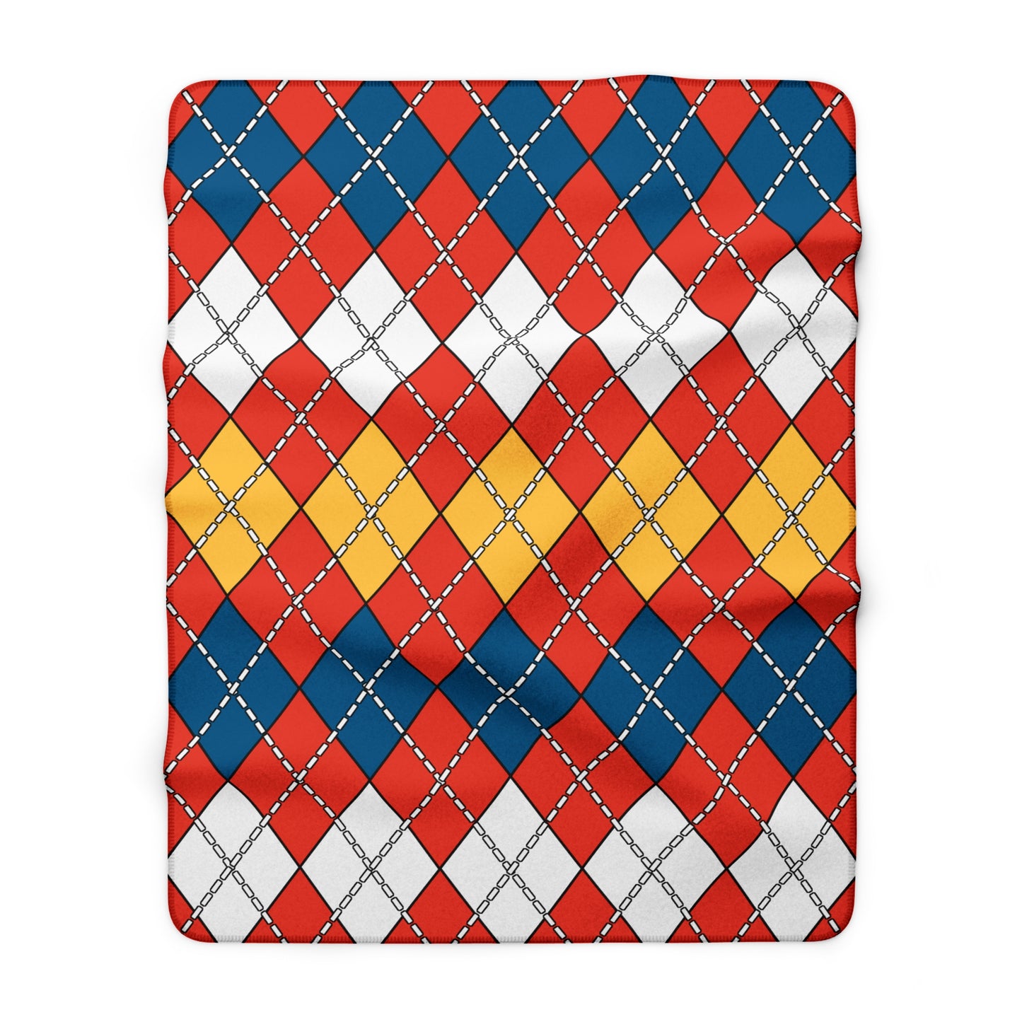 Kiribati Retro Argyle Blanket Throw