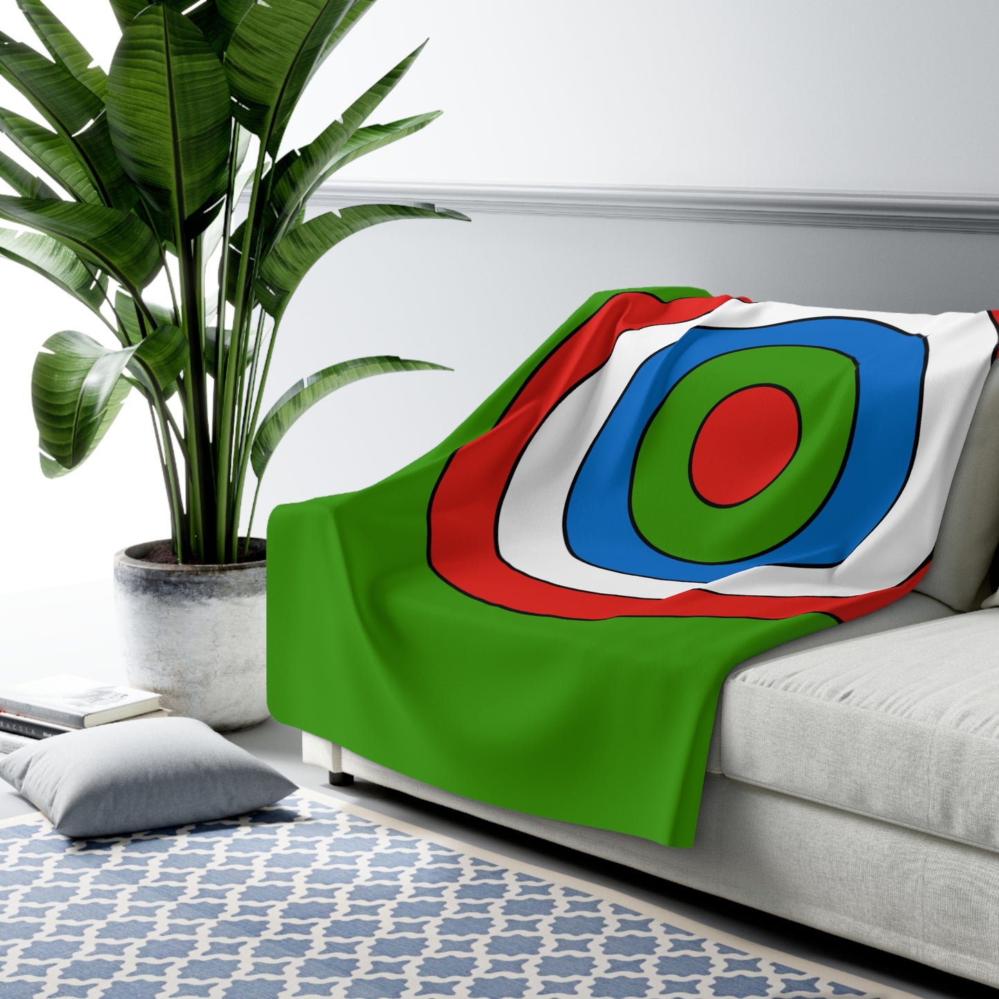 Equatorial Guinea Retro Target Blanket Throw