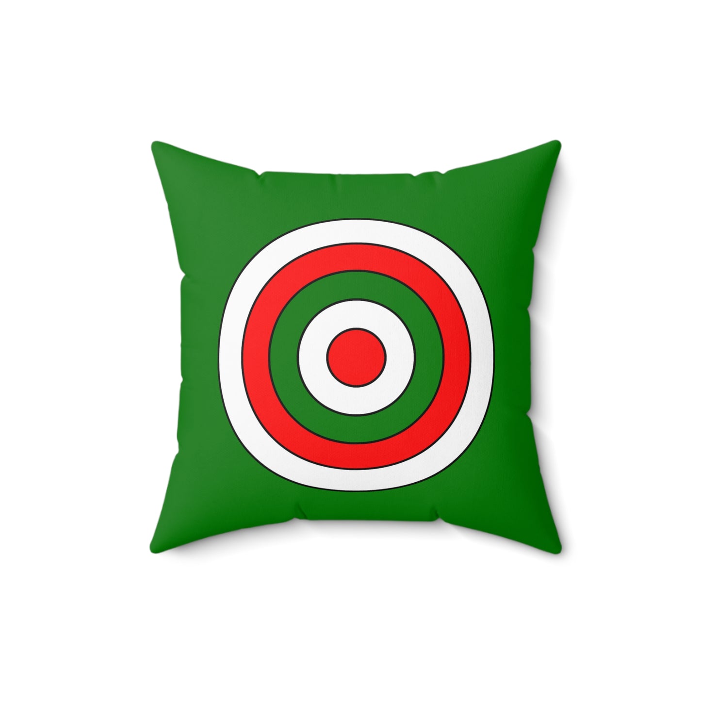 Green, White, Red Retro Target Cushion Pillow