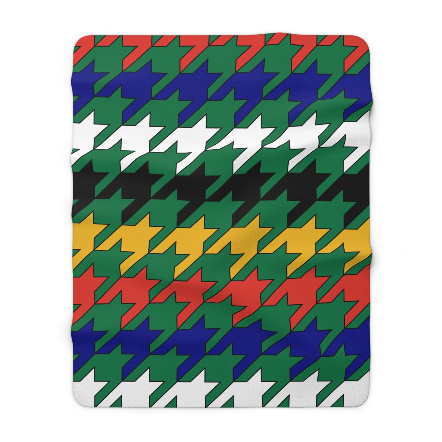 South Africa Retro Houndstooth Blanket Throw