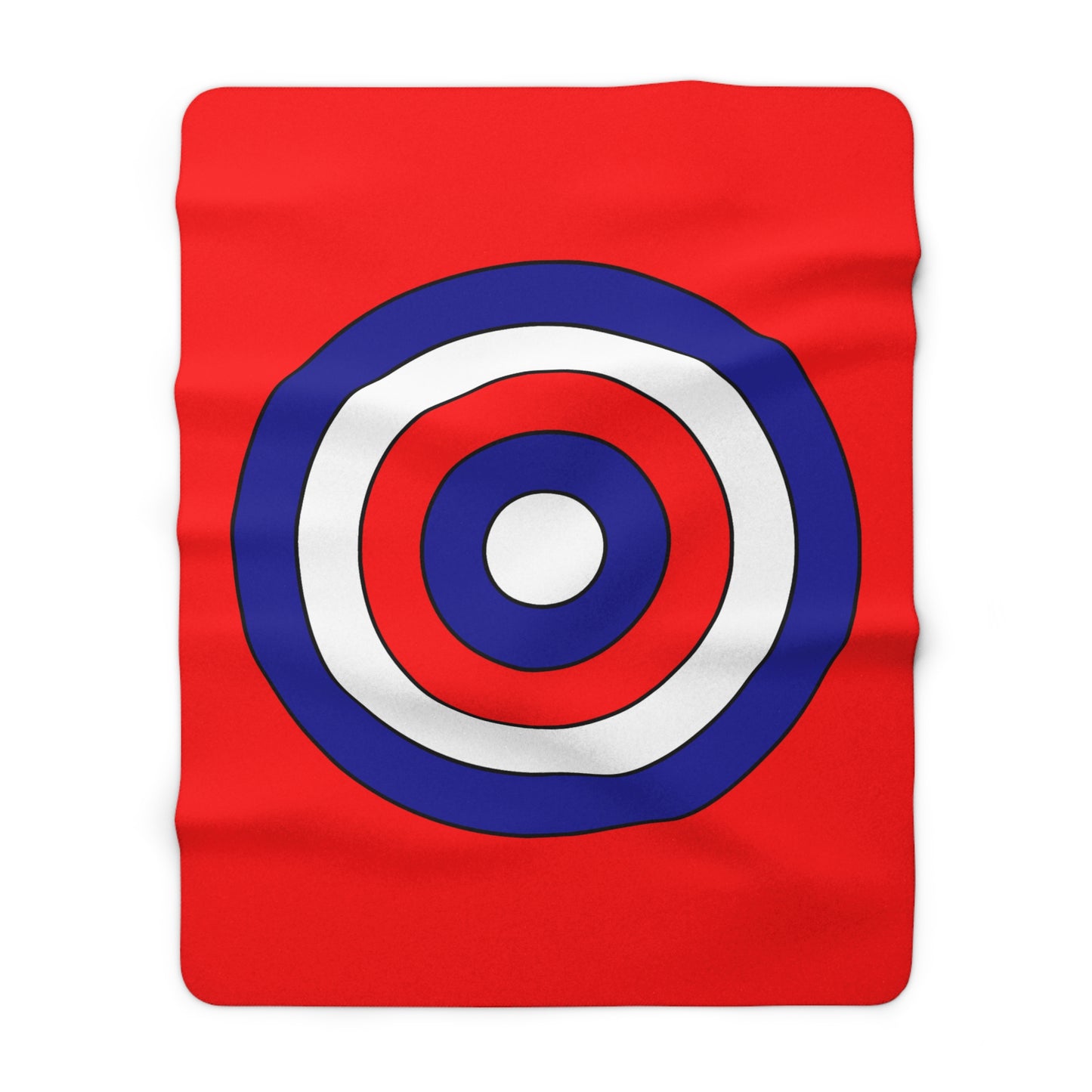 Croatia Retro Target Blanket Throw