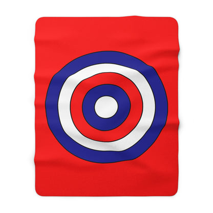 Croatia Retro Target Blanket Throw