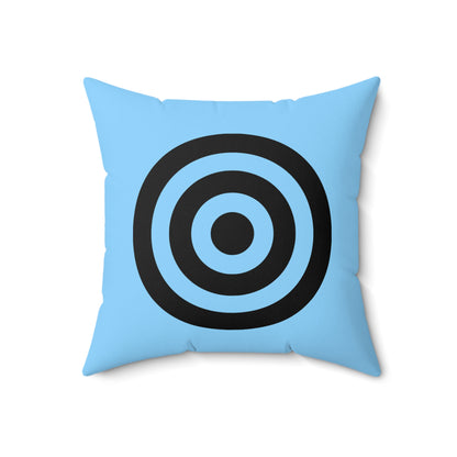 Light Blue, Black Retro Target Cushion Pillow