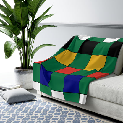 South Africa Retro Check Blanket Throw