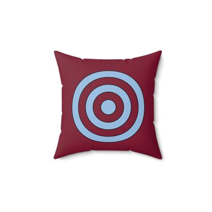 Claret, Blue Retro Target Cushion Pillow