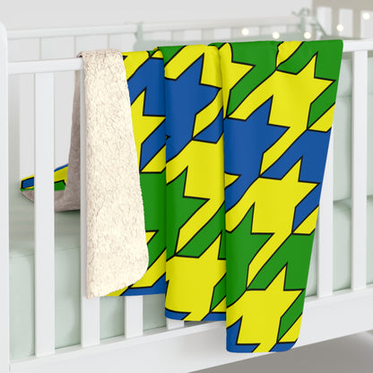 Saint Vincent And The Grenadines Retro Houndstooth Blanket Throw