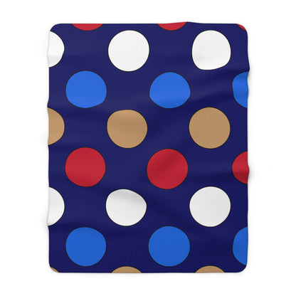 Tristan Da Cunha Retro Polka Dots Blanket Throw