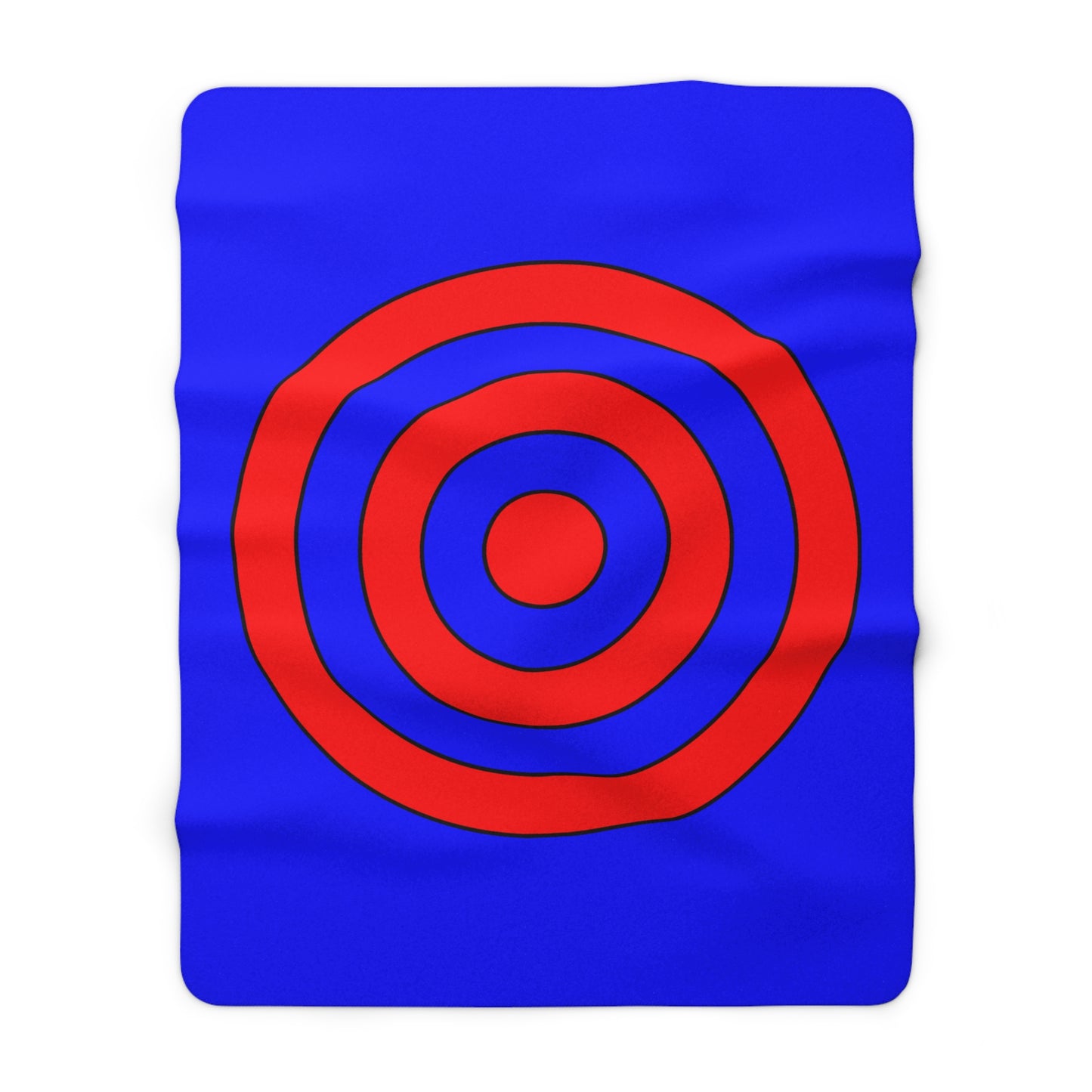 Blue, Red Retro Target Blanket Throw