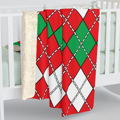 Lebanon Retro Argyle Blanket Throw