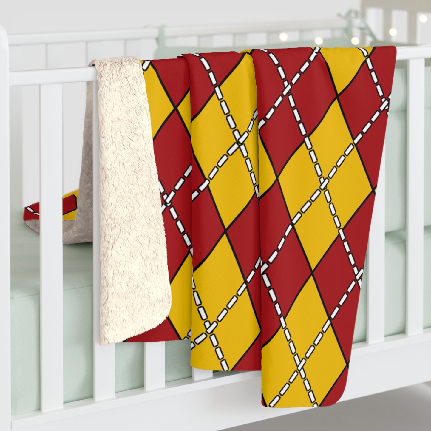 Spain Retro Argyle Blanket Throw