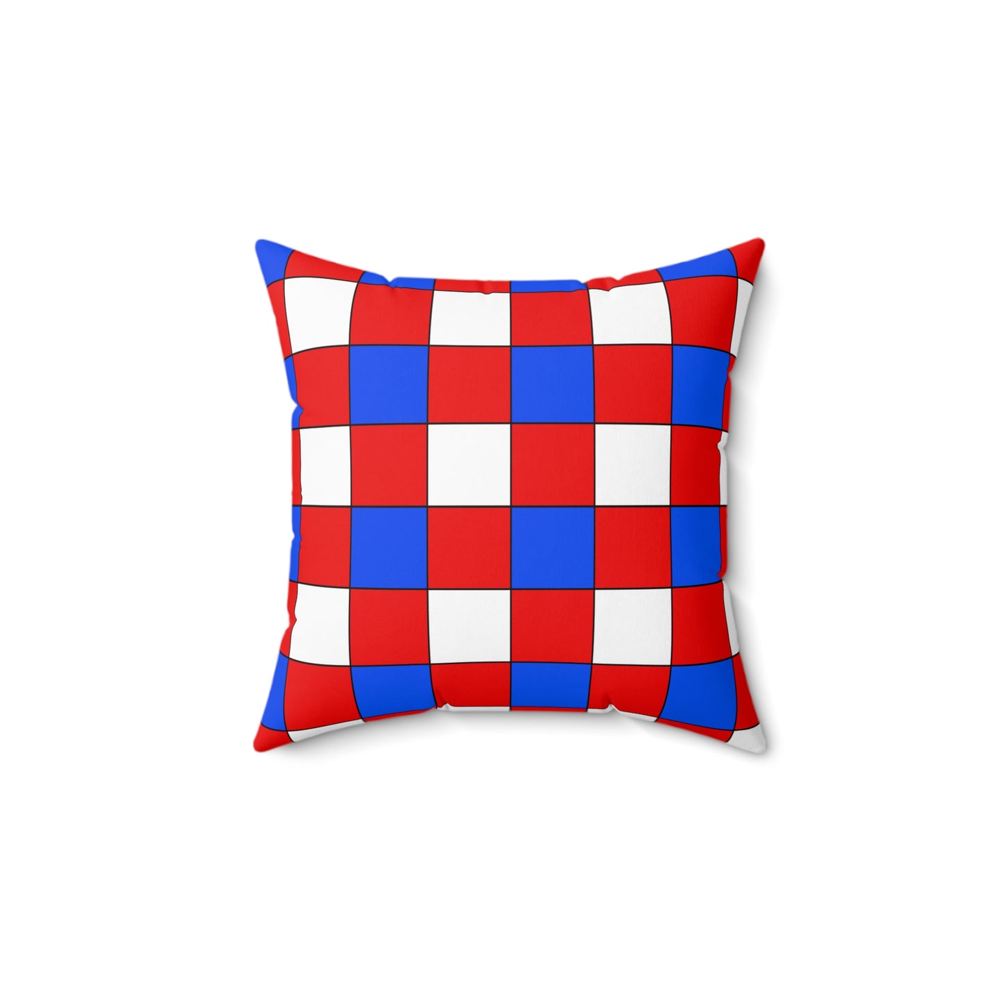 Puerto Rico Retro Check Cushion Pillow