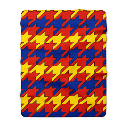Romania Retro Houndstooth Blanket Throw