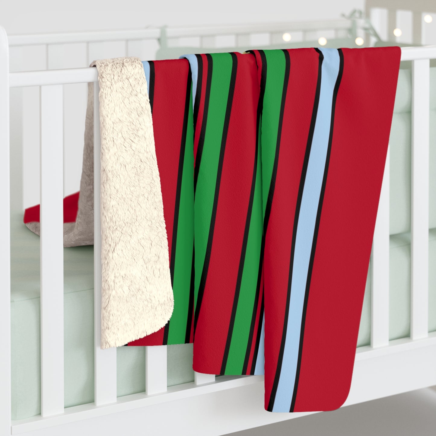 Eritrea Retro Stripes Blanket Throw