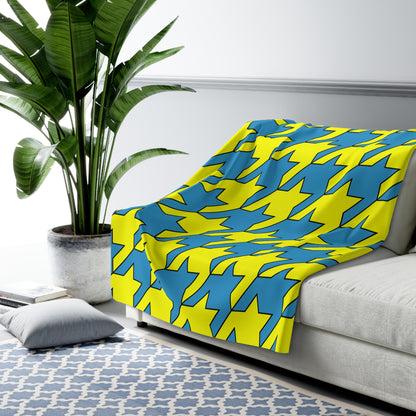 Aruba Retro Houndstooth Blanket Throw