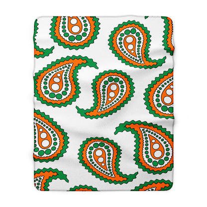 Ireland Retro Paisley Blanket Throw