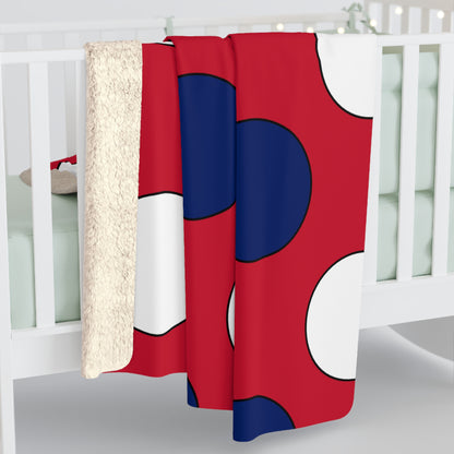 Saint Helena, Ascension And Tristan Da Cunha Retro Polka Dots Blanket Throw