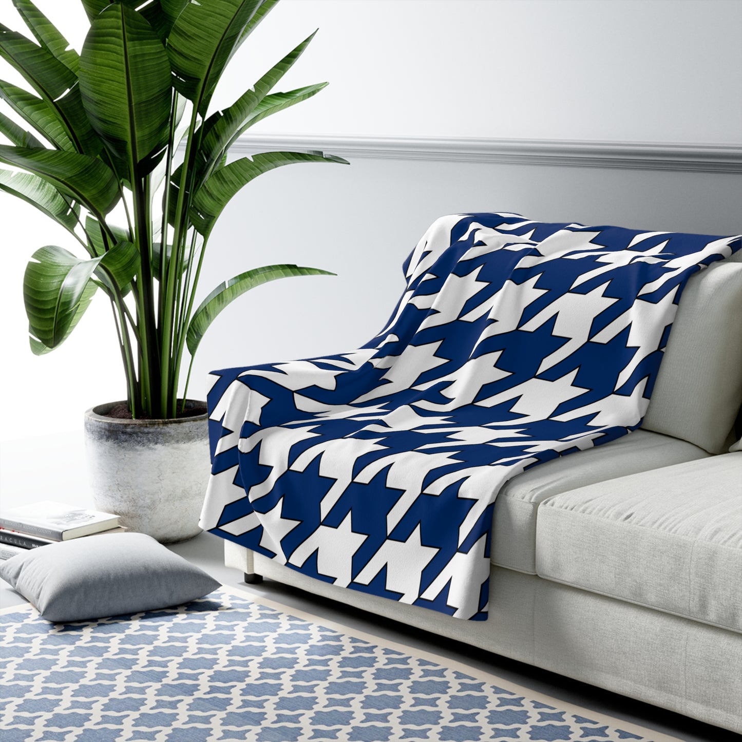 Finland Retro Houndstooth Blanket Throw