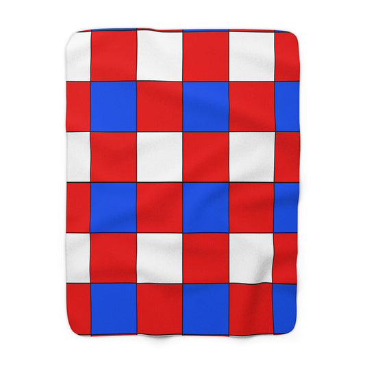 Puerto Rico Retro Check Blanket Throw