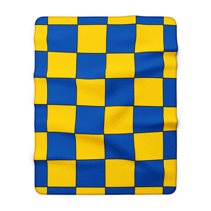 Ukraine Retro Check Blanket Throw