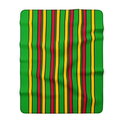 Sao Tome And Principe Retro Stripes Blanket Throw