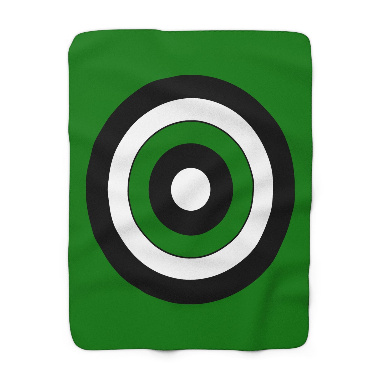 Green, Black, White Retro Target Blanket Throw