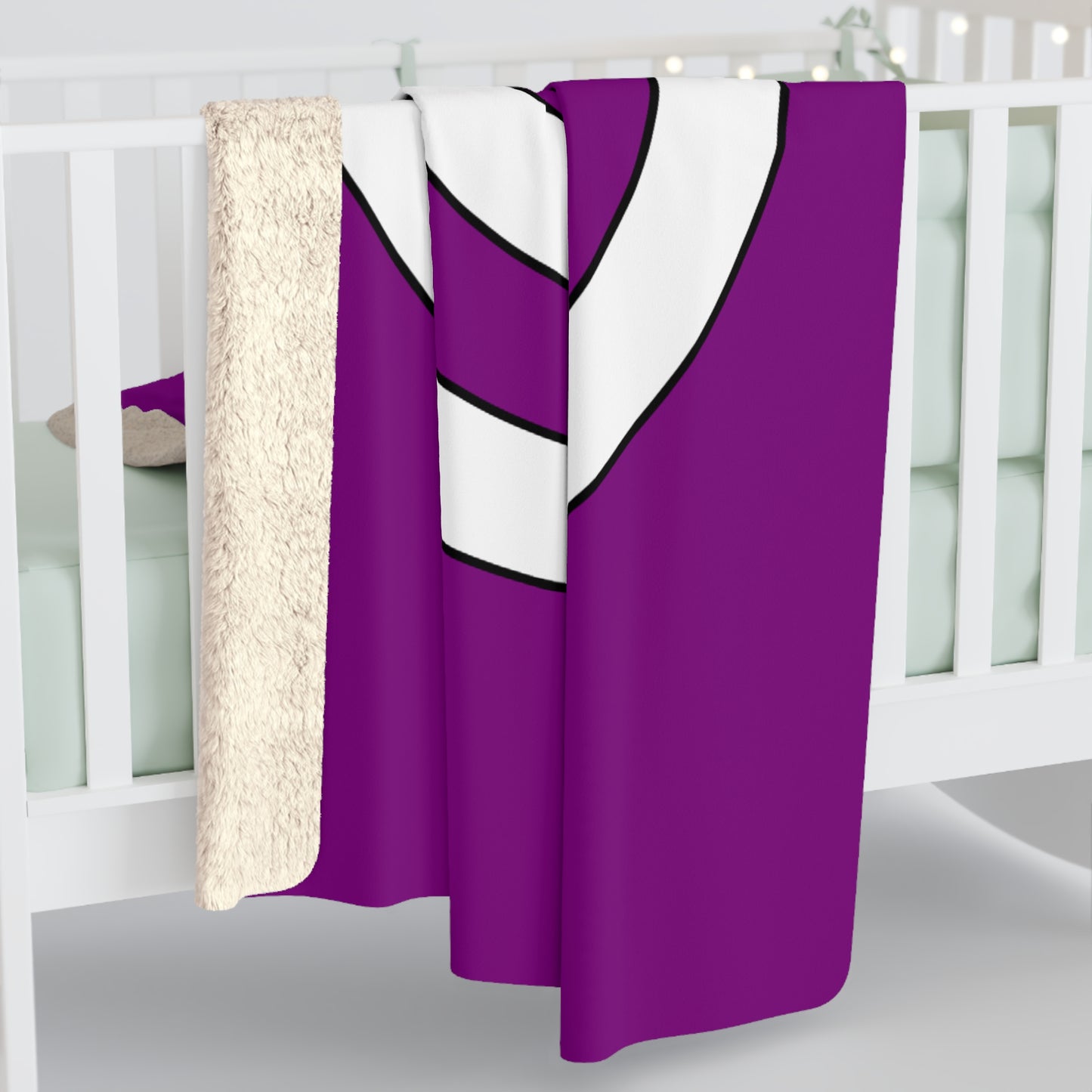 Purple, White Retro Target Blanket Throw